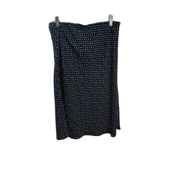 Loft Outlet‎ Womens Black & White Polka Dot Midi Skirt MP - Picture 1 of 4